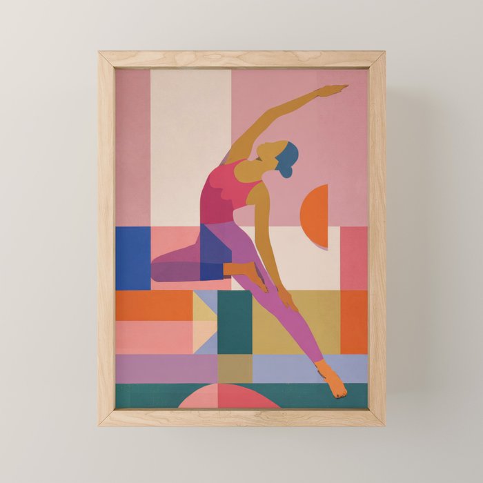 Abstract Yoga Pose Mini Art Print Gallery Image 1