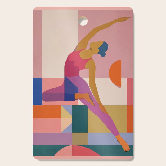 Abstract Yoga Pose Cutting Board Gallery Image 1