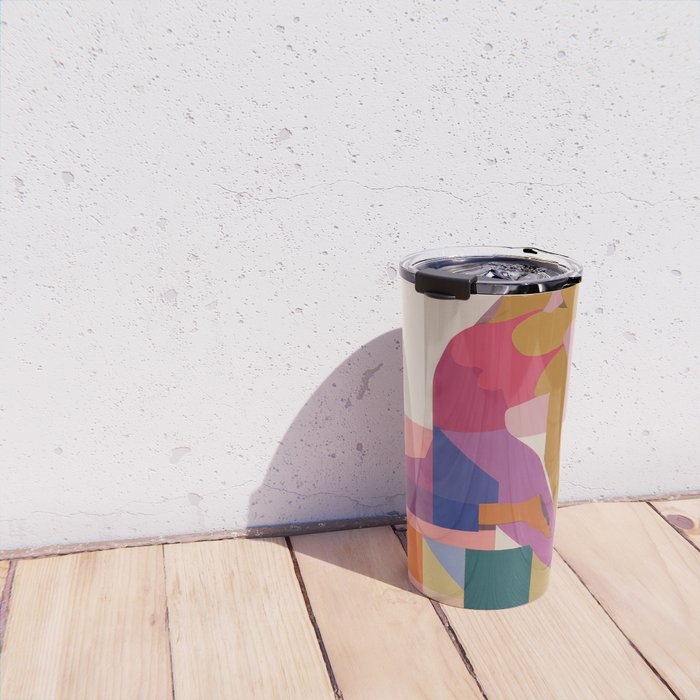 Abstract Yoga Pose Travel Mug Gallery Image 4
