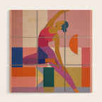 Abstract Yoga Pose Wood Wall Art Gallery Image 1