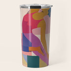 Abstract Yoga Pose Travel Mug Gallery Image 1