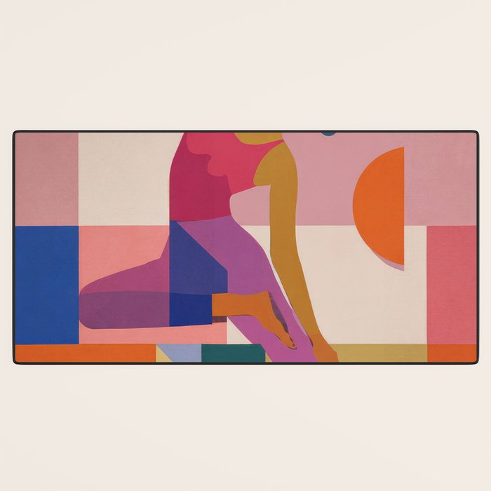 Abstract Yoga Pose Desk Mat Gallery Image 3