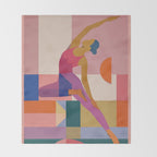Abstract Yoga Pose Throw Blanket Gallery Image 2