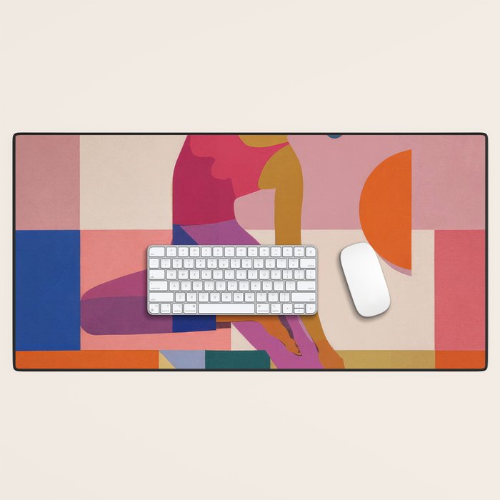 Abstract Yoga Pose Desk Mat Gallery Image 1
