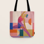 Abstract Yoga Pose Tote Bag Gallery Image 1