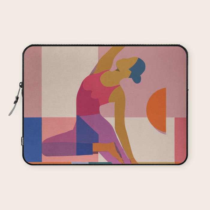 Abstract Yoga Pose Laptop Sleeve Gallery Image 1