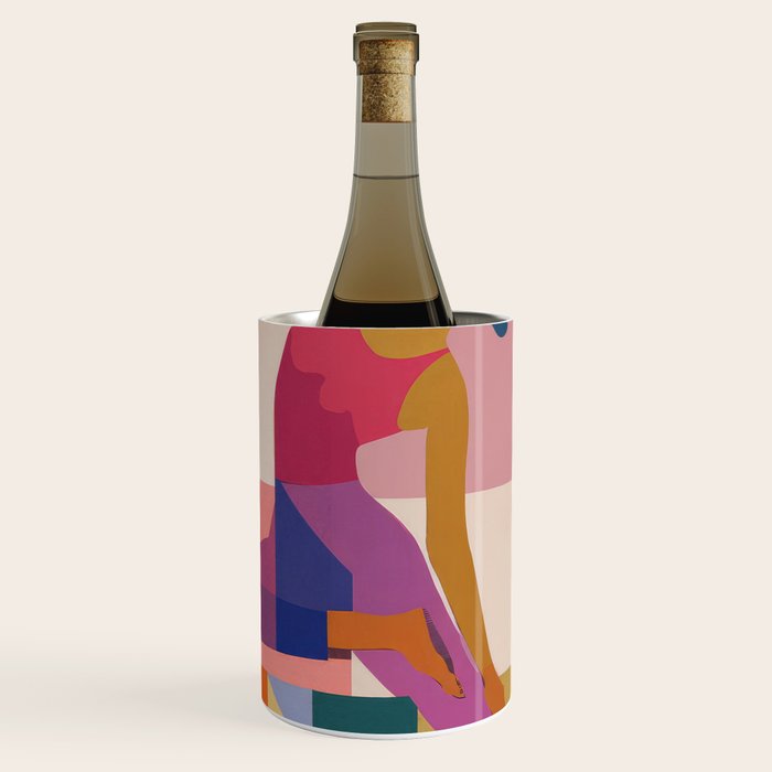 Abstract Yoga Pose Wine Chiller Gallery Image 1