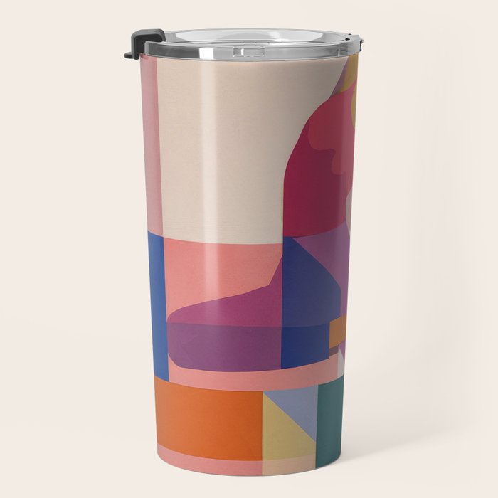 Abstract Yoga Pose Travel Mug Gallery Image 3