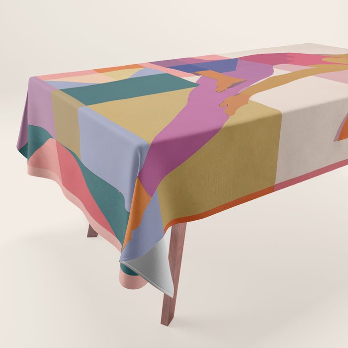 Abstract Yoga Pose Tablecloth Gallery Image 1