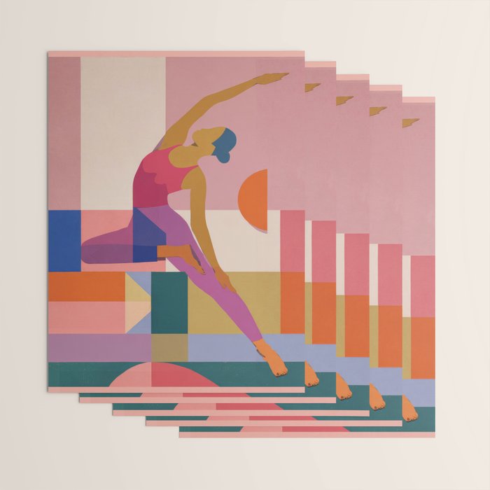 Abstract Yoga Pose Wrapping Paper Gallery Image 3