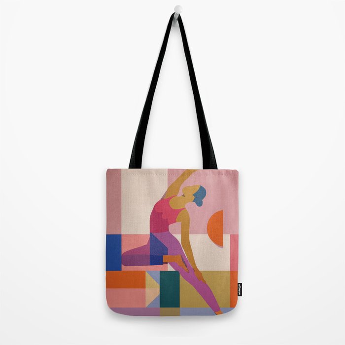 Abstract Yoga Pose Tote Bag Gallery Image 2