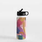 Abstract Yoga Pose Water Bottle Gallery Image 1