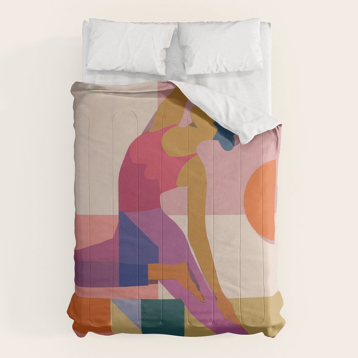 Abstract Yoga Pose Comforter Gallery Image 1
