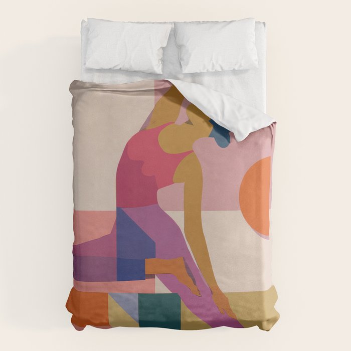 Abstract Yoga Pose Duvet Cover Gallery Image 6