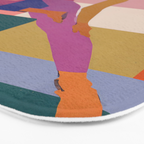 Abstract Yoga Pose Bath Mat Gallery Image 3