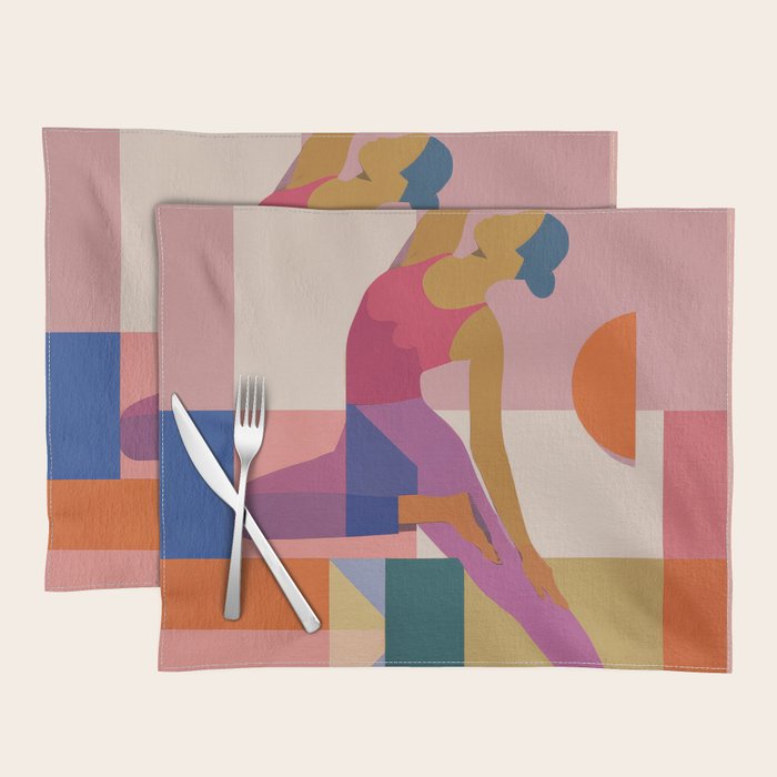 Abstract Yoga Pose Placemat Gallery Image 1