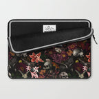 Gothic Night Skulls Flower Botanical Midnight Garden Laptop Sleeve Gallery Image 2