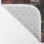 Gothic Night Skulls Flower Botanical Midnight Garden Bath Mat Gallery Image 2