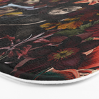 Gothic Night Skulls Flower Botanical Midnight Garden Bath Mat Gallery Image 3
