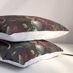 Gothic Night Skulls Flower Botanical Midnight Garden Pillow Sham Gallery Image 3