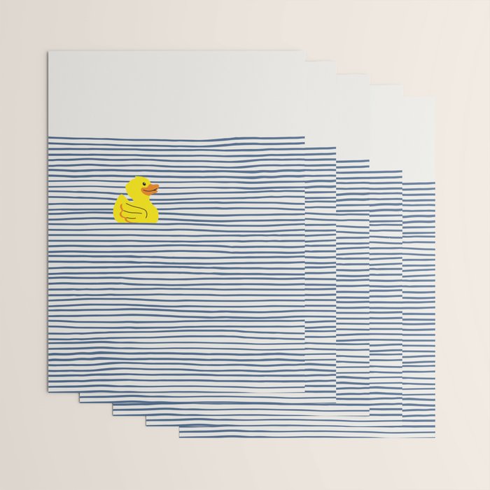 Yellow rubber ducky Wrapping Paper Gallery Image 3