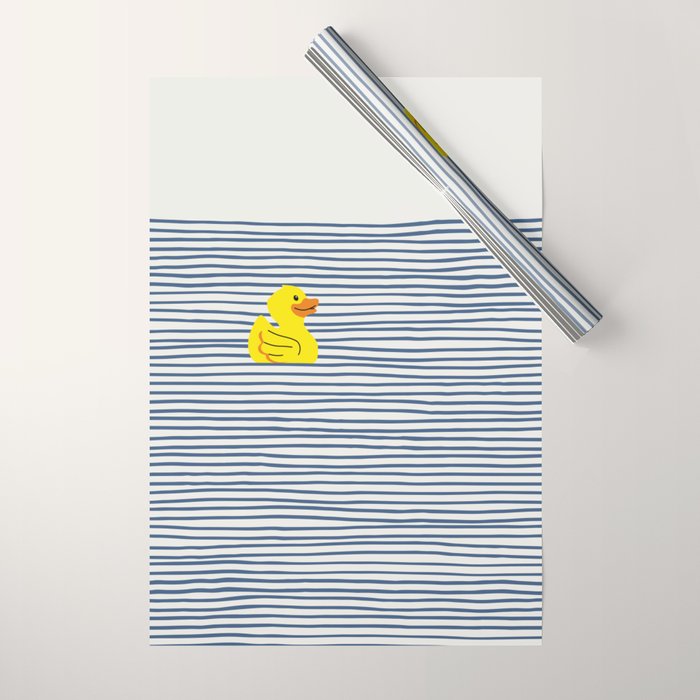 Yellow rubber ducky Wrapping Paper Gallery Image 1