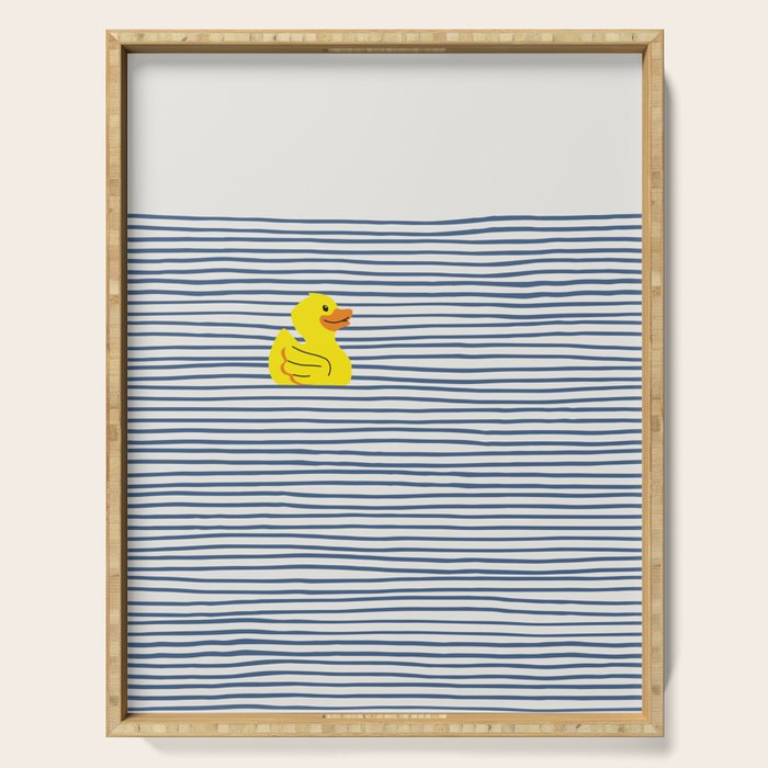 Yellow rubber ducky Serving Tray Gallery Image 1