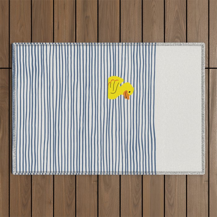 Yellow rubber ducky Outdoor Rug Gallery Image 1
