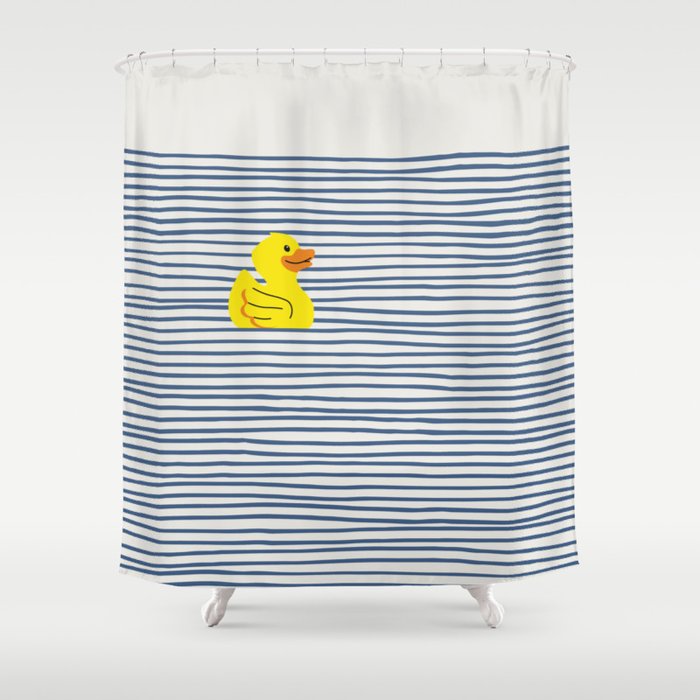 Yellow rubber ducky Shower Curtain