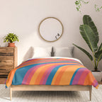 Wavy Stripes III - Retro Rainbow Comforter Gallery Image 3