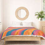Wavy Stripes III - Retro Rainbow Duvet Cover Gallery Image 3