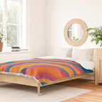 Wavy Stripes III - Retro Rainbow Duvet Cover Gallery Image 2