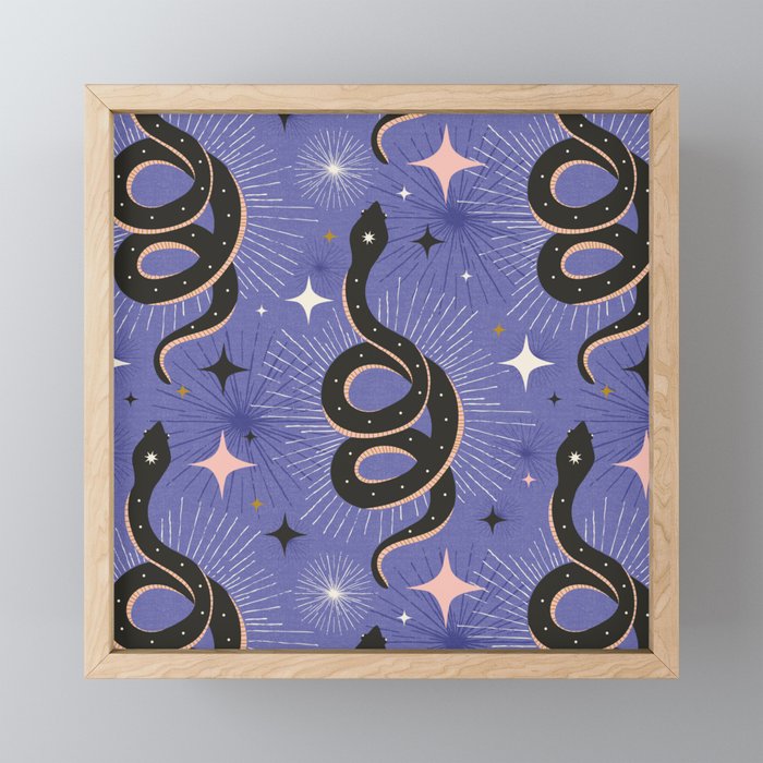 Slither Through The Stars Very Peri Mini Art Print Gallery Image 1