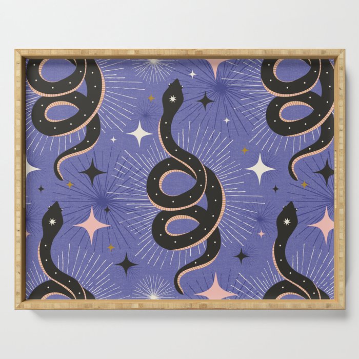 Slither Through The Stars Very Peri Serving Tray Gallery Image 1
