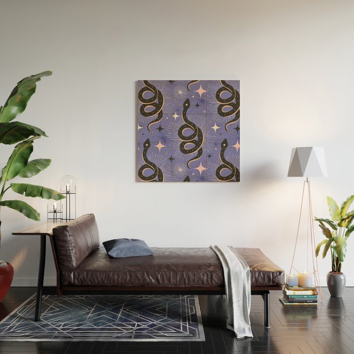 Slither Through The Stars Very Peri Wood Wall Art Gallery Image 2