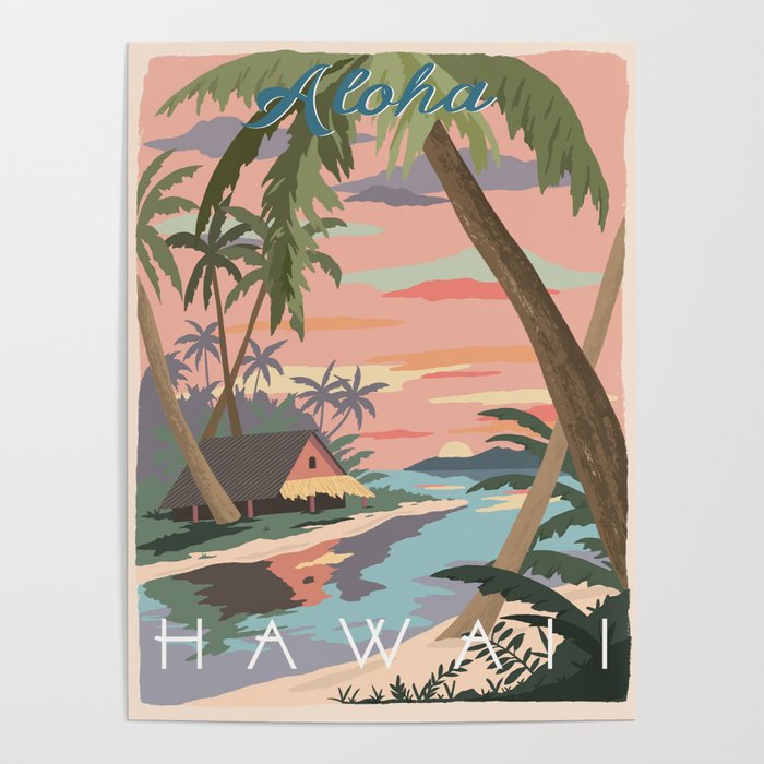 Aloha Hawaii Travel Poster Poster Gallery Image 1
