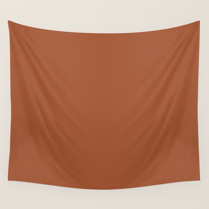 Kauai Soil Clay Terracotta Rust Solid  Wall Tapestry Gallery Image 4