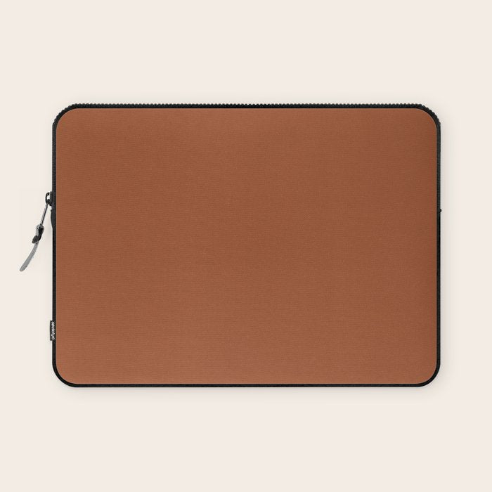 Kauai Soil Clay Terracotta Rust Solid  Laptop Sleeve Gallery Image 1