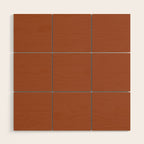 Kauai Soil Clay Terracotta Rust Solid  Wood Wall Art Gallery Image 1