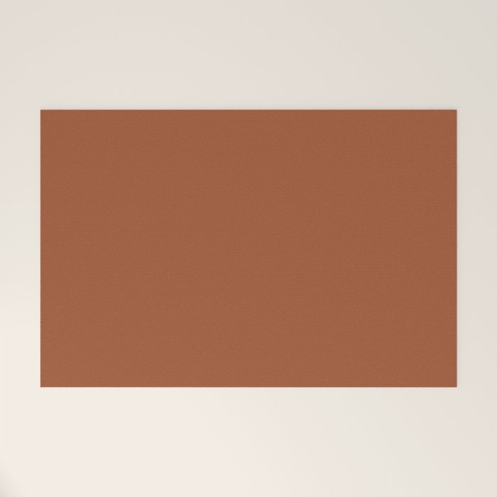 Kauai Soil Clay Terracotta Rust Solid  Welcome Mat Gallery Image 1