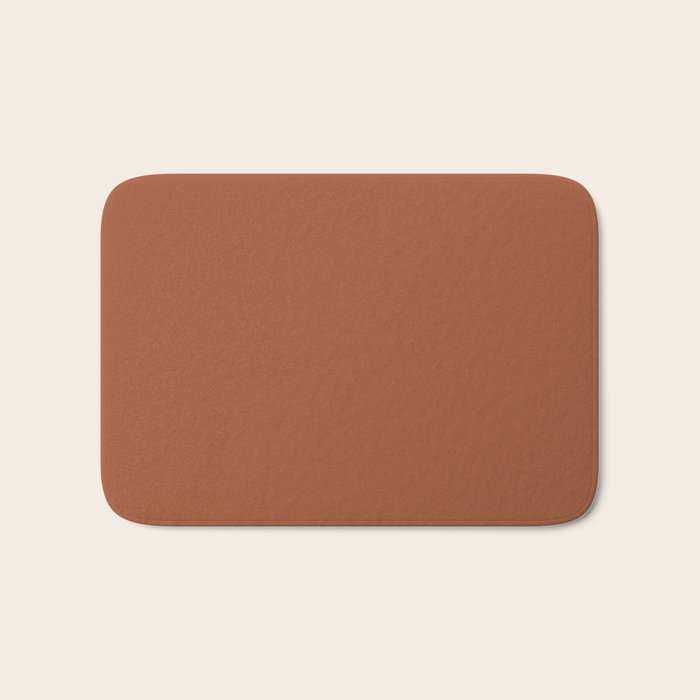 Kauai Soil Clay Terracotta Rust Solid  Bath Mat Gallery Image 1