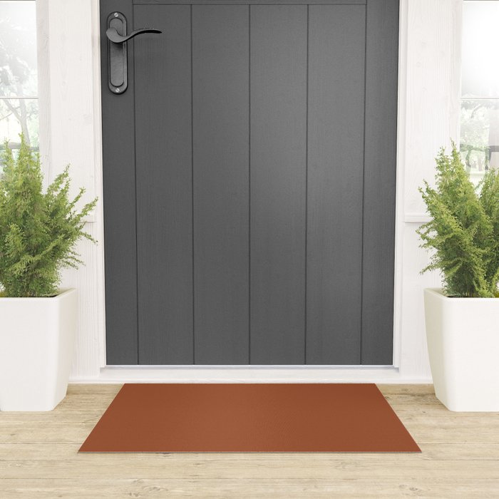 Kauai Soil Clay Terracotta Rust Solid  Welcome Mat Gallery Image 3
