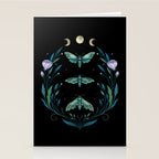 Lime Hawk Moths Night Stationery Card Gallery Image 2