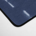 White stripes over blue shibori tie dye pattern Desk Mat Gallery Image 4