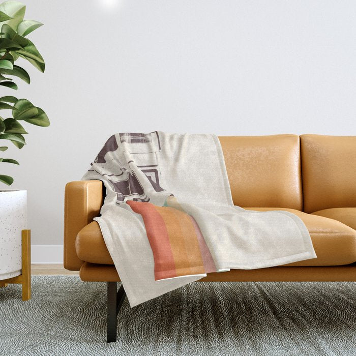 Instant Camera Rainbow Throw Blanket Gallery Image 1
