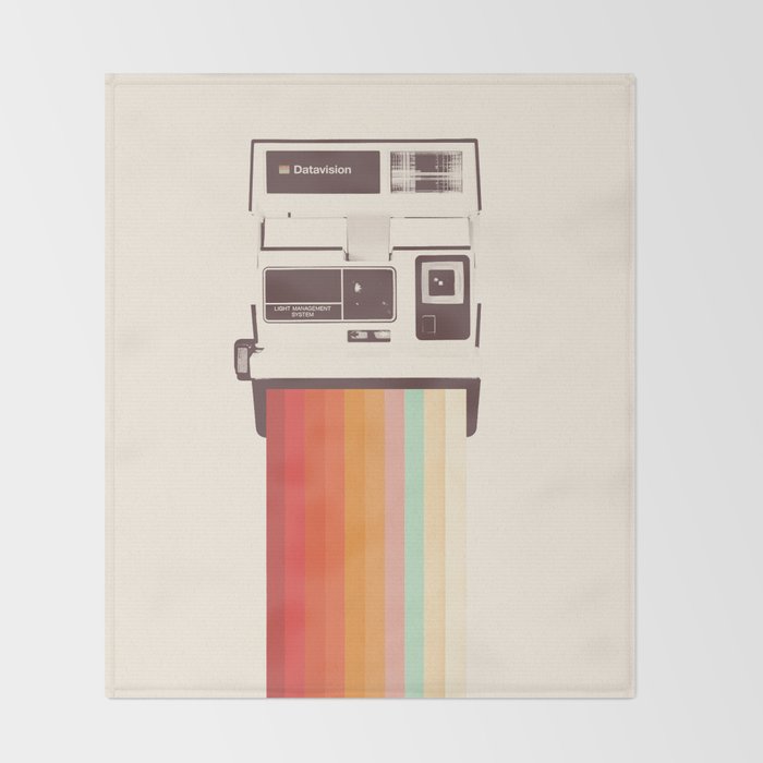 Instant Camera Rainbow Throw Blanket Gallery Image 2