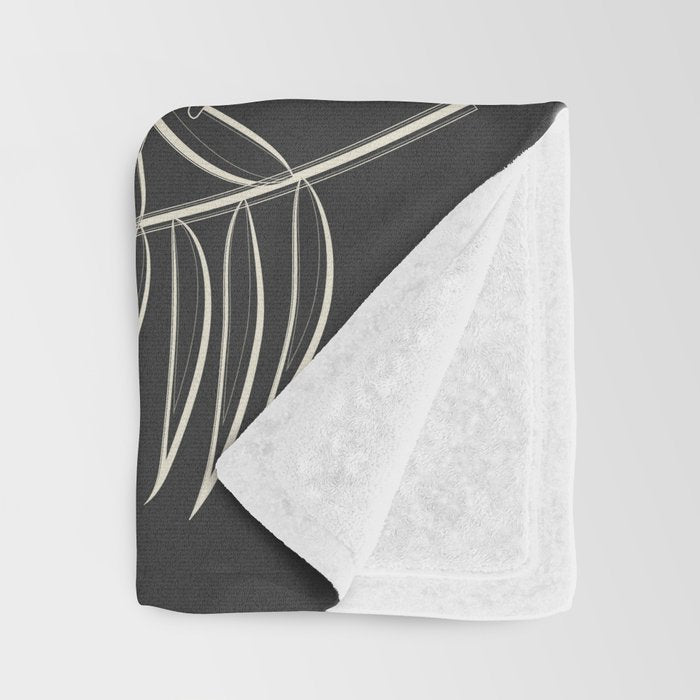 Minimal Botanica 1 Throw Blanket Gallery Image 3