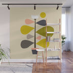 Flower Cat Plants Wall Mural Gallery Image 1