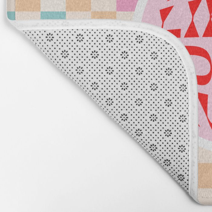 If you like it... Retro and  Fun words on checks  Bath Mat Gallery Image 2