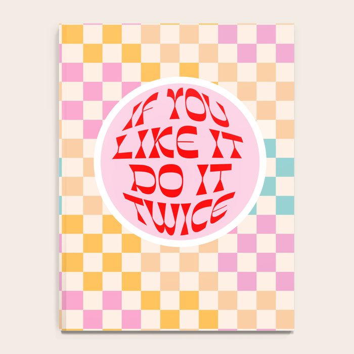 If you like it... Retro and  Fun words on checks  Notebook Gallery Image 4
